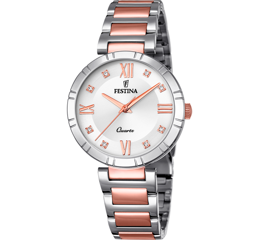 MADEMOISELLE WOMENS SILVER DIAL TWO-TONE STEEL 