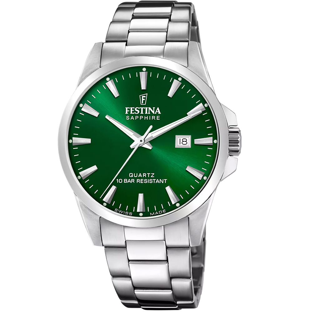 CLASSIC SWISS MENS GREEN STEEL 