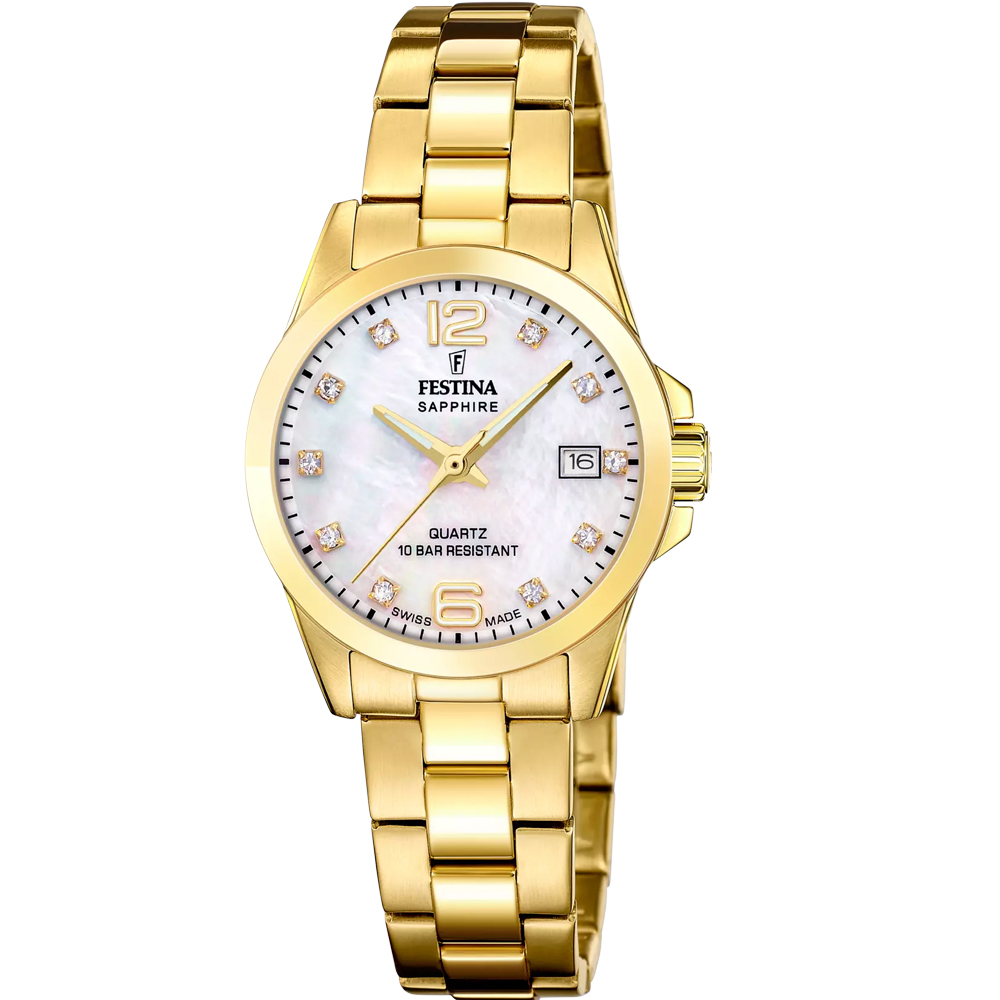 CLASSIC SWISS WOMENS BEIGE GOLD PVD STEEL