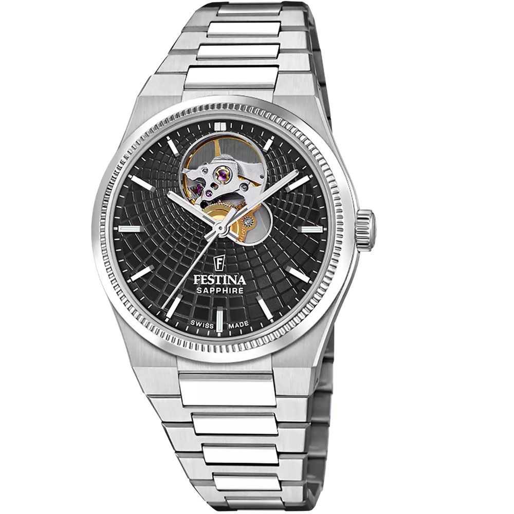 RIVE SWISS WOMENS SQ BLACK STEEL