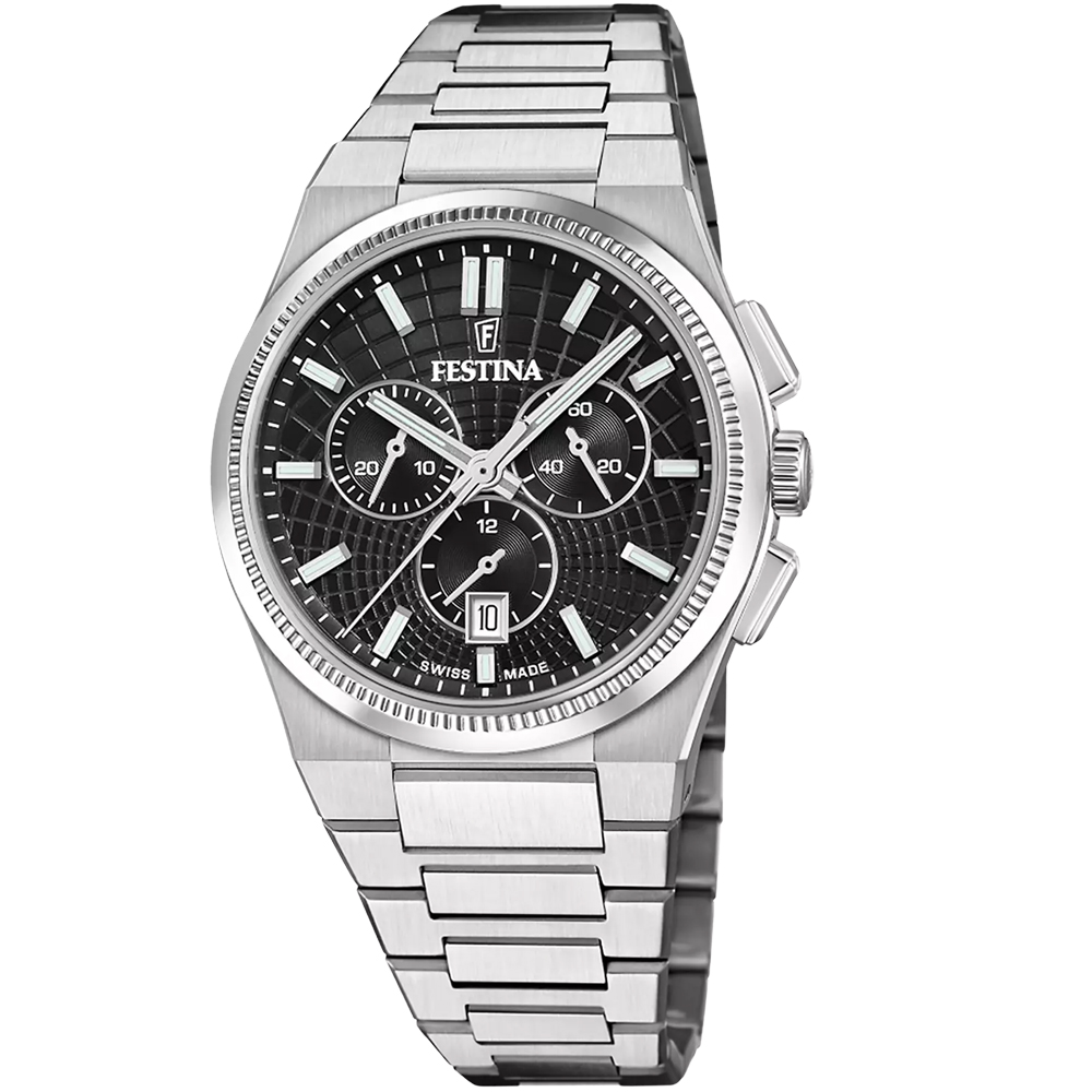 RIVE SWISS MENS BLACK STEEL