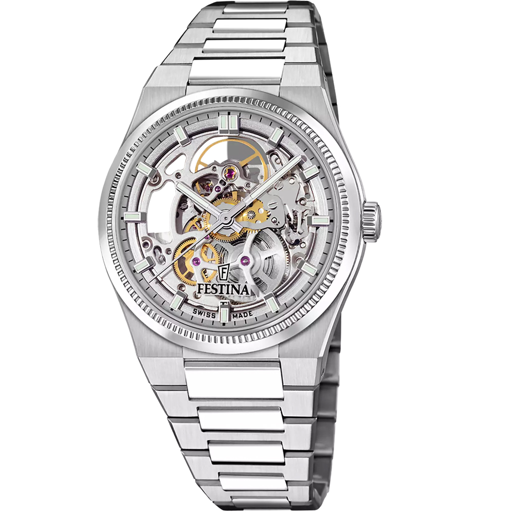 RIVE SWISS MENS SQ SILVER STEEL
