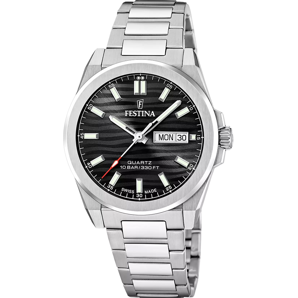 DUNE SWISS MENS BLACK STEEL