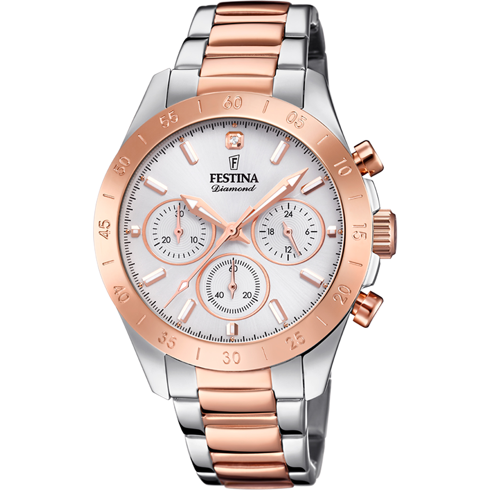 BOYFRIEND WOMENS SILVER DIAL TWO-TONE STEEL 