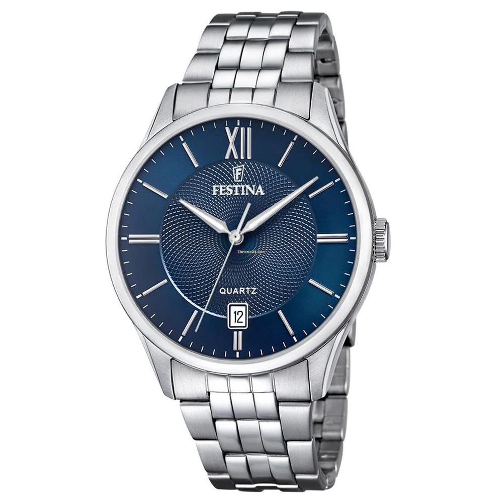 CLASSIC MENS BLUE DIAL SILVER STEEL 