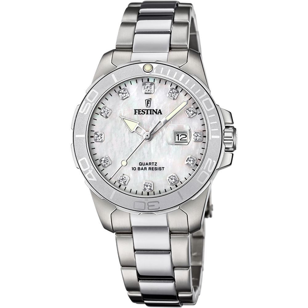 BOYFRIEND WOMENS WHITE DIAL SILVER STEEL 