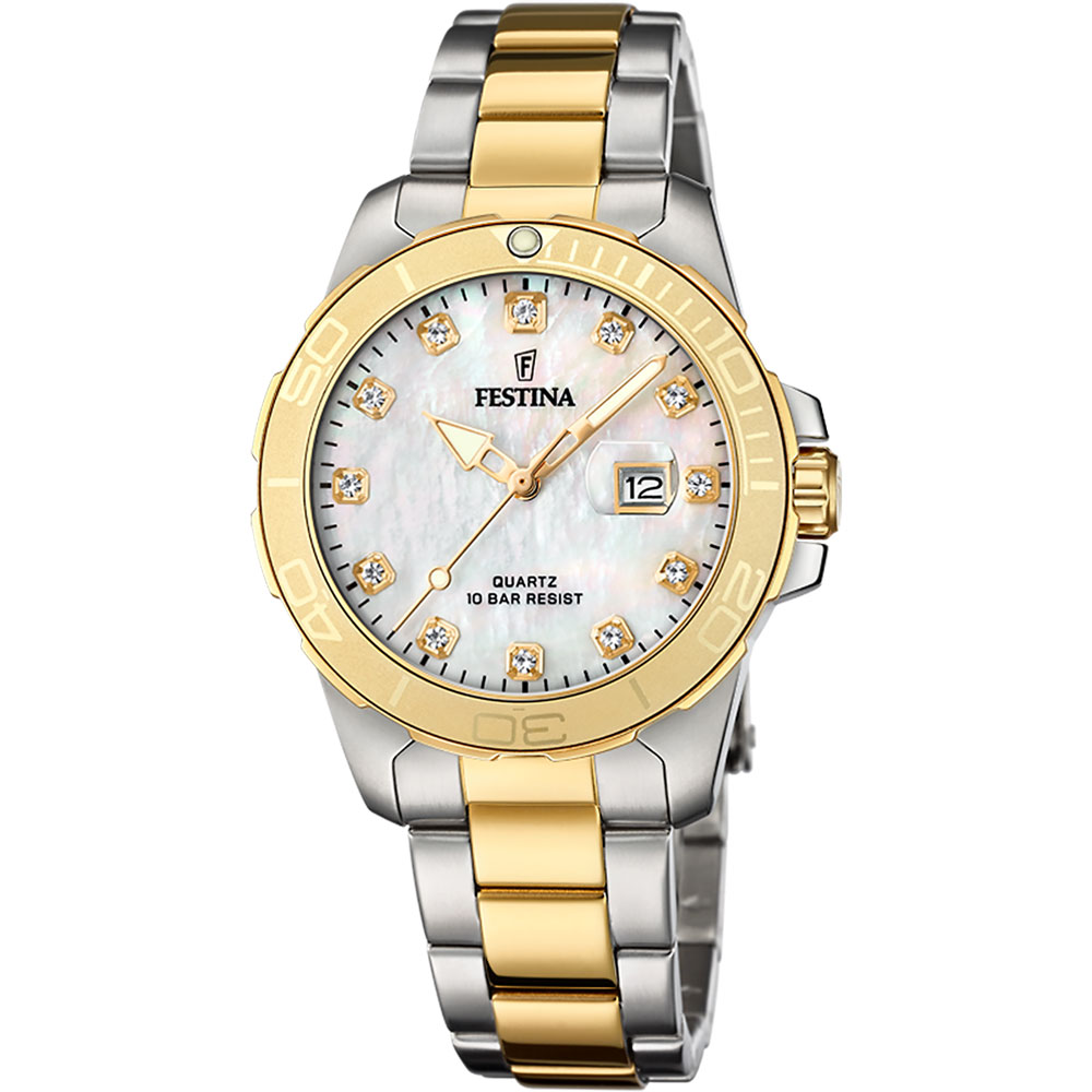 BOYFRIEND WOMENS MOP DIAL TWO-TONE STEEL 