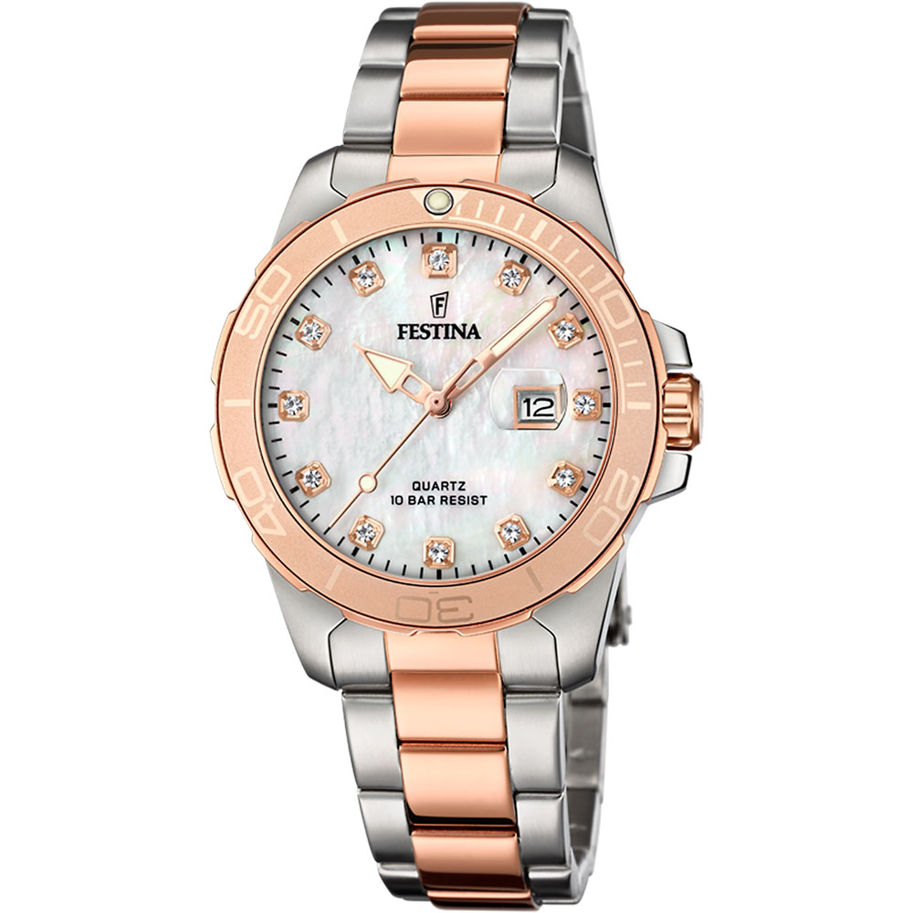 BOYFRIEND WOMENS MOP DIAL TWO-TONE STEEL 