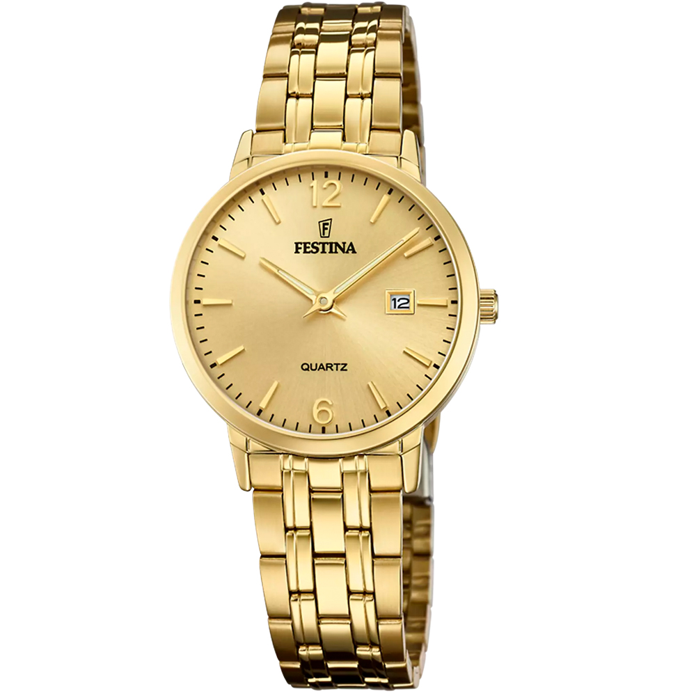 ACERO CLASICO WOMENS GOLD DIAL GOLD STEEL 