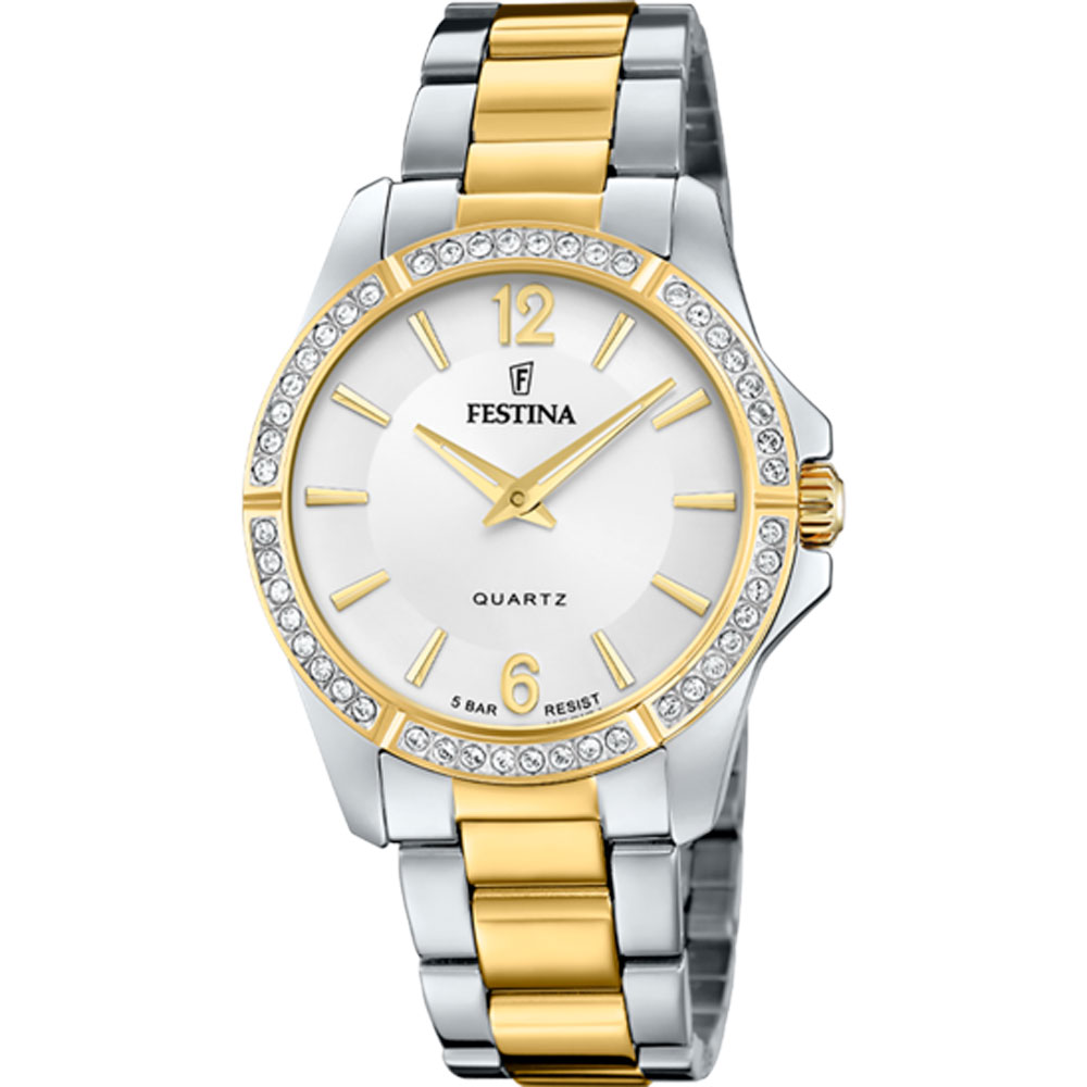 MADEMOISELLE WOMENS SILVER DIAL GOLD SILVER STEEL 