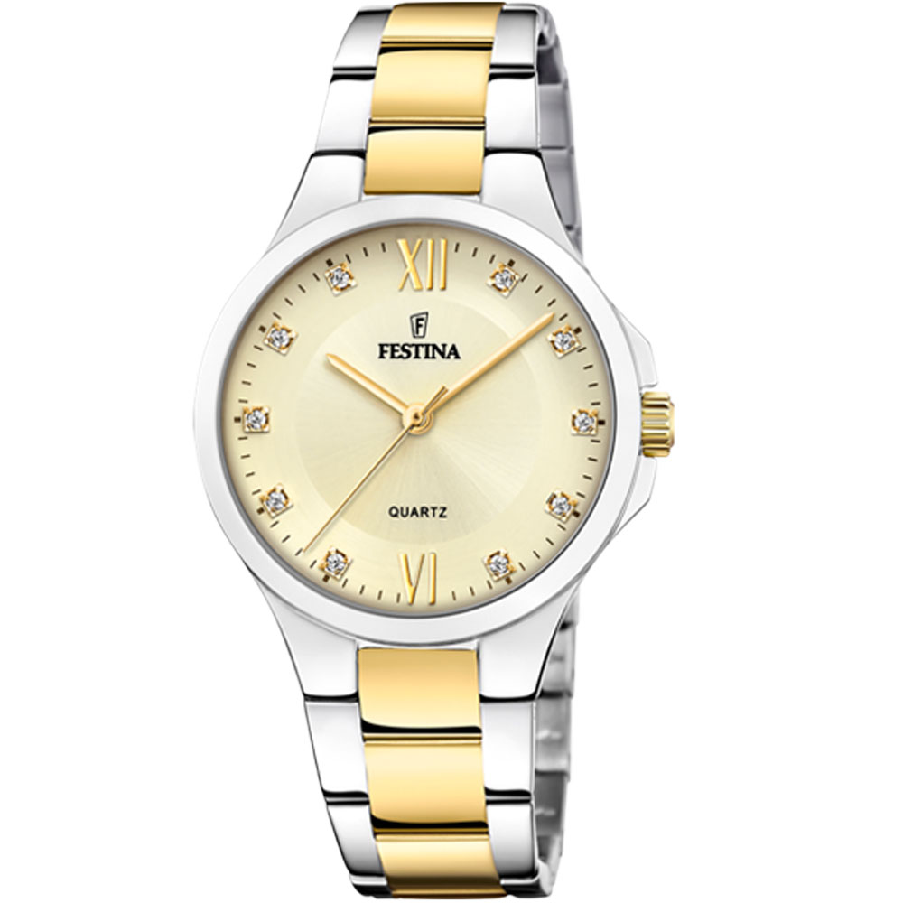 MADEMOISELLE WOMENS GOLD DIAL TWO-TONE STEEL 