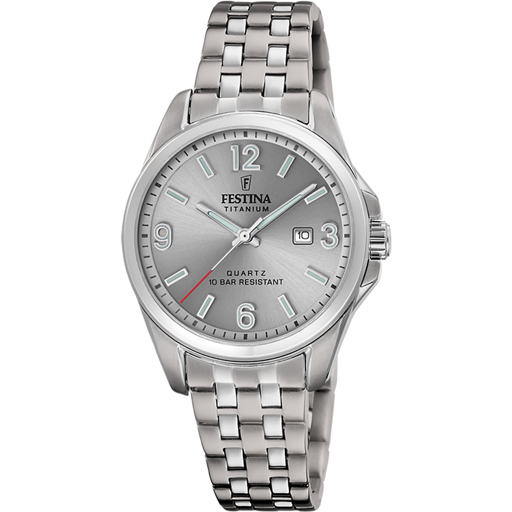 TITANIUM WOMENS GREY DIAL GREY TITANIUM 
