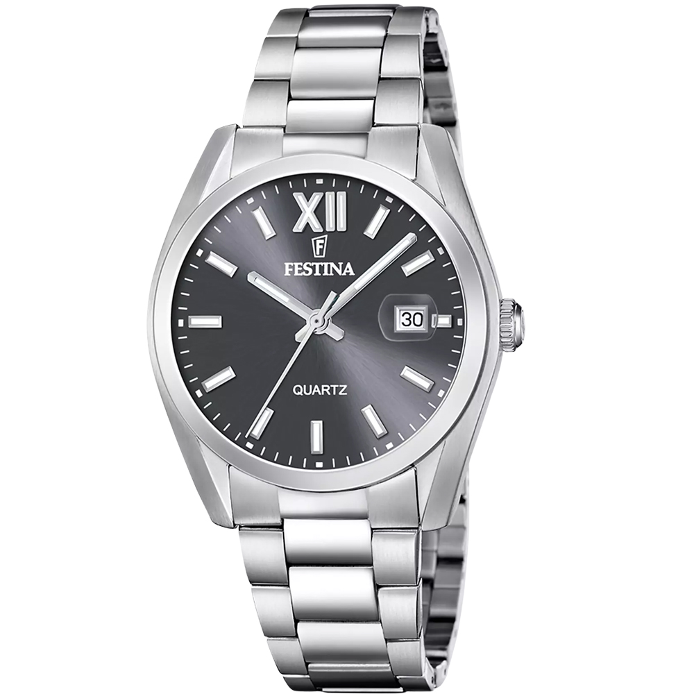 ACERO CLASICO MENS GREY DIAL SILVER STEEL 
