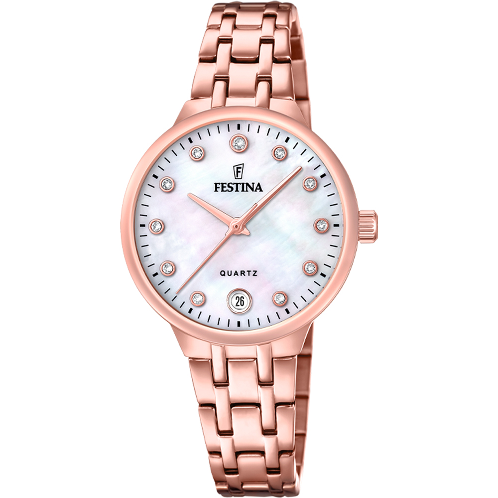 MADEMOISELLE WOMENS MOP DIAL ROSE GOLD STEEL