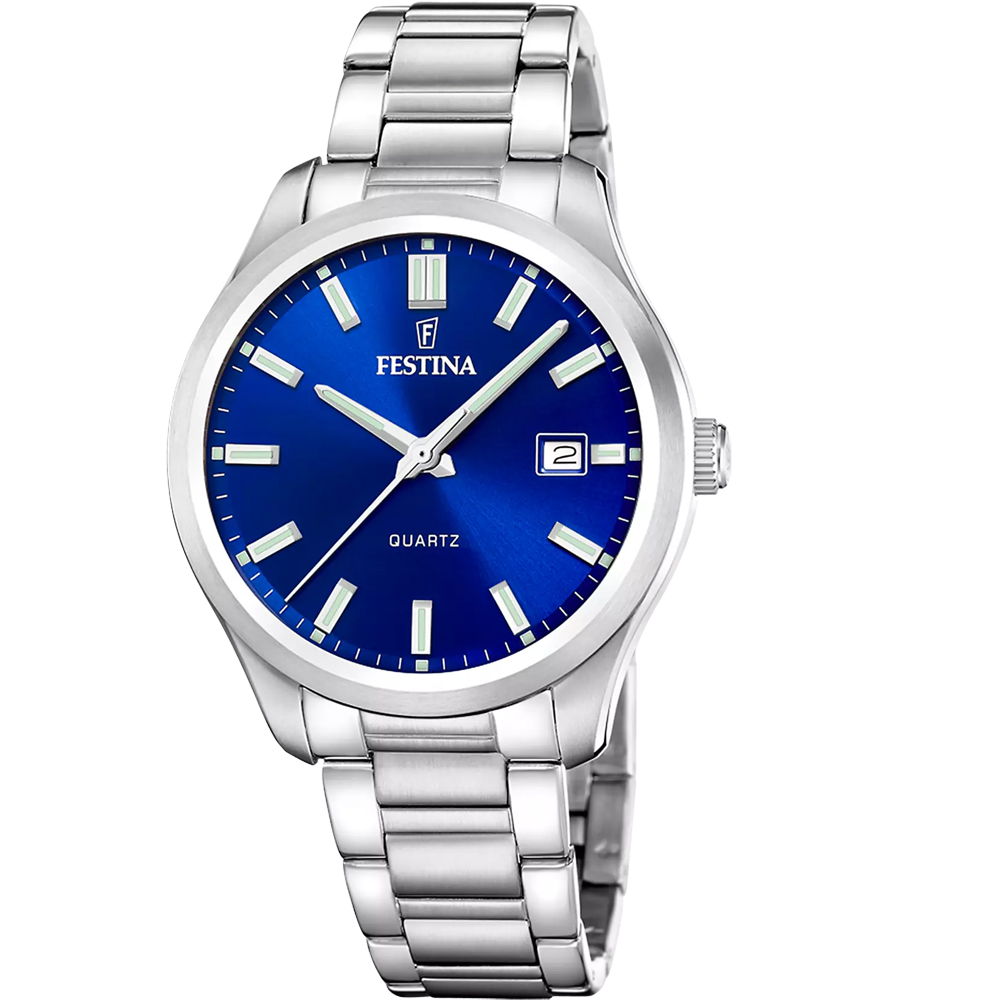 ACERO CLASICO MENS BLUE DIAL SILVER STEEL 